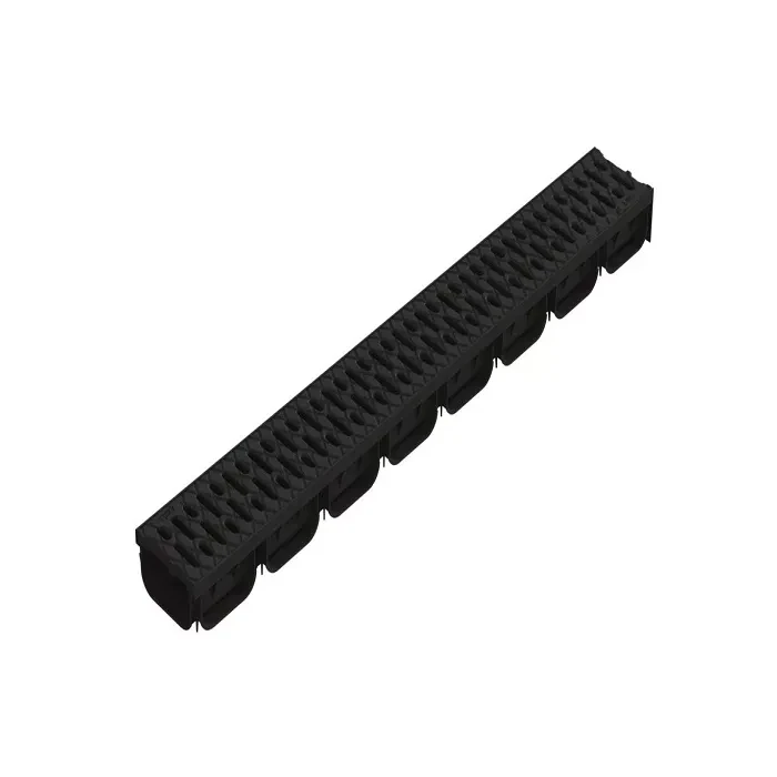 Лоток водоотводный Standartpark ЛВ-10.14.07-ПП пластиковый с решеткой пластиковой кл.А (комплект)