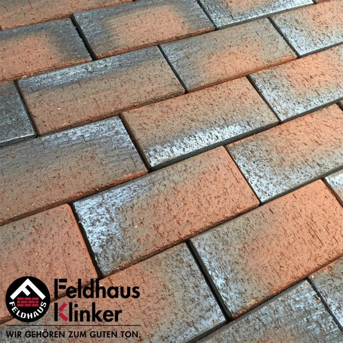 Тротуарная клинкерная брусчатка Feldhaus Klinker 408 gala nero 200*100*45мм
