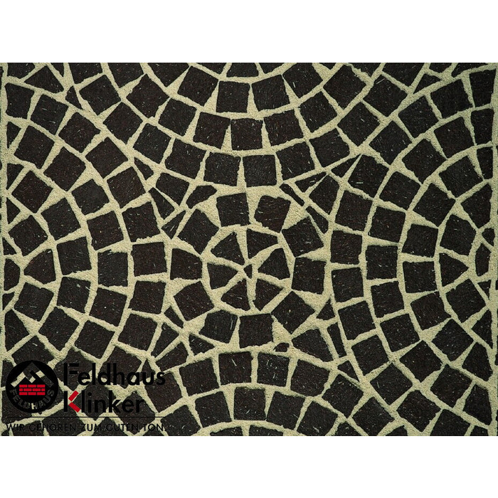 Тротуарная клинкерная брусчатка Feldhaus Klinker 502 KDF umbra plano 200*100*52