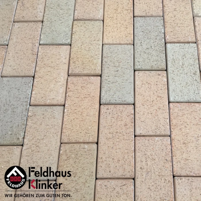 Тротуарная клинкерная брусчатка Feldhaus Klinker 203 areno trigo 200*100*52
