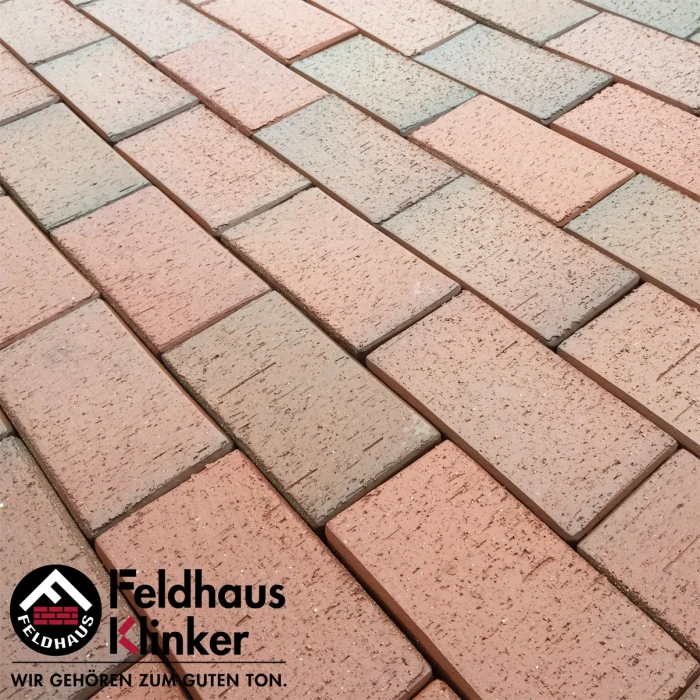 Тротуарная клинкерная брусчатка Feldhaus Klinker 403 gala flamea 200*100*52мм