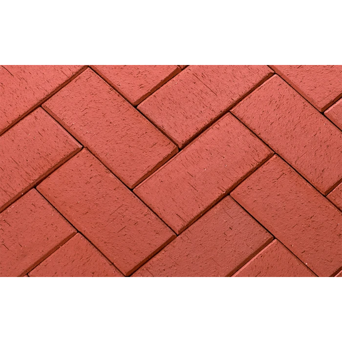 Тротуарная клинкерная брусчатка ЛСР Лондон 200х100х50 мм, красный