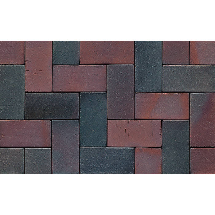 Тротуарная клинкерная брусчатка Muhr №04S Rotbraun-bunt spezial, 200*100*40 мм