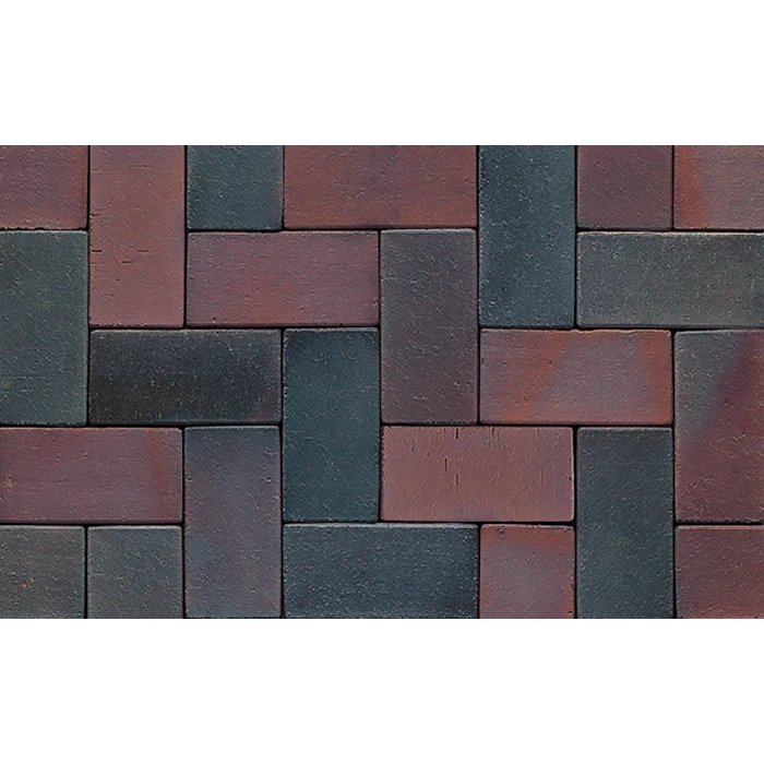 Тротуарная клинкерная брусчатка Muhr №04S Rotbraun-bunt spezial, 200*100*40 мм