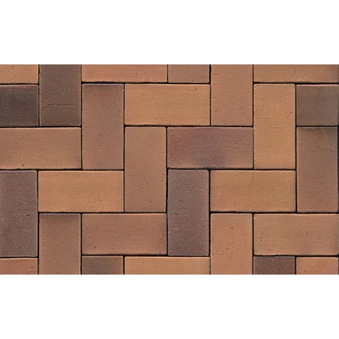 Тротуарная клинкерная брусчатка Muhr №08S Lachsrot spezial, 200*100*52 мм