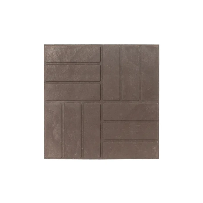 Тротуарная плитка 12 кирпичей полимерпесчаная 330х330х25 коричневая