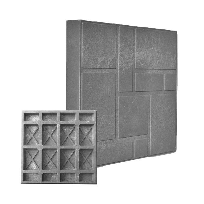 Тротуарная плитка Кубик Рубика полимерпесчаная 330х330х35 серая