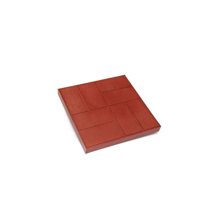 Тротуарная плитка Гладкая полимерпесчаная 330х330х30 красная
