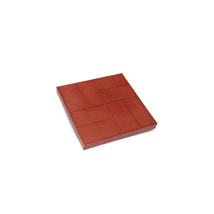 Тротуарная плитка Гладкая полимерпесчаная 330х330х30 красная