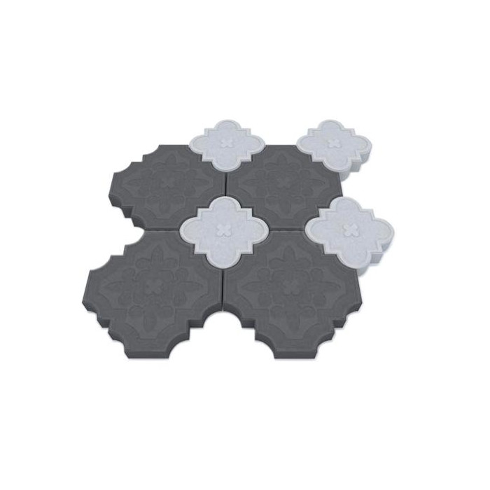 Тротуарная плитка Гжелка черный с серым