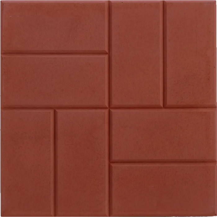 Тротуарная плитка 8 кирпичей Красная 250х250х40 мм