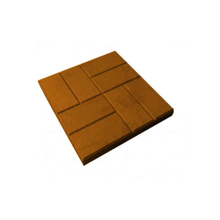 Тротуарная плитка 8 кирпичей Коричневая 250х250х40 мм
